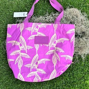 ALOHA Collection Pink and Purple Tote Bag with Spacious Design